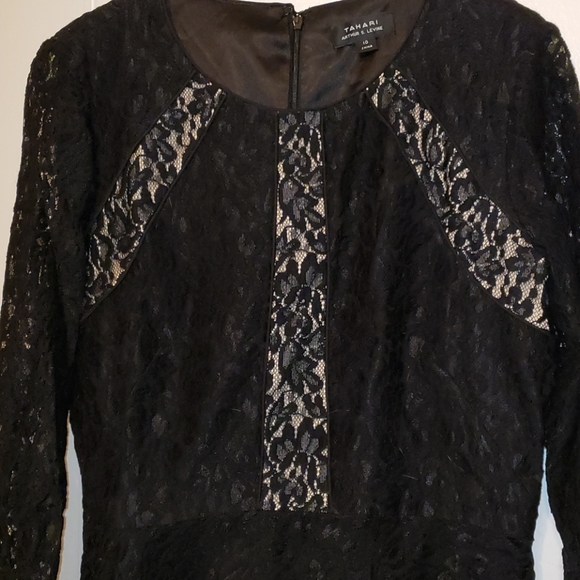 Tahari black lace dress 10 NWT - Picture 2 of 3